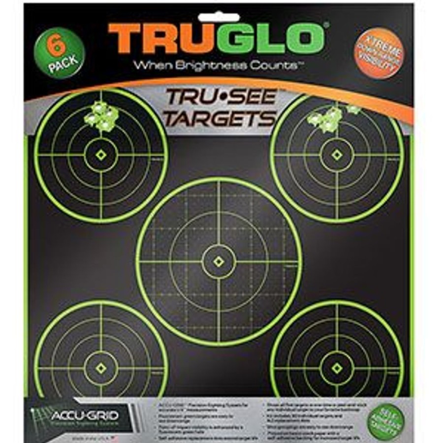 Hunting TruGlo Targets | Truglo Tru-See Targets 5 Bull 12X12 6Pk