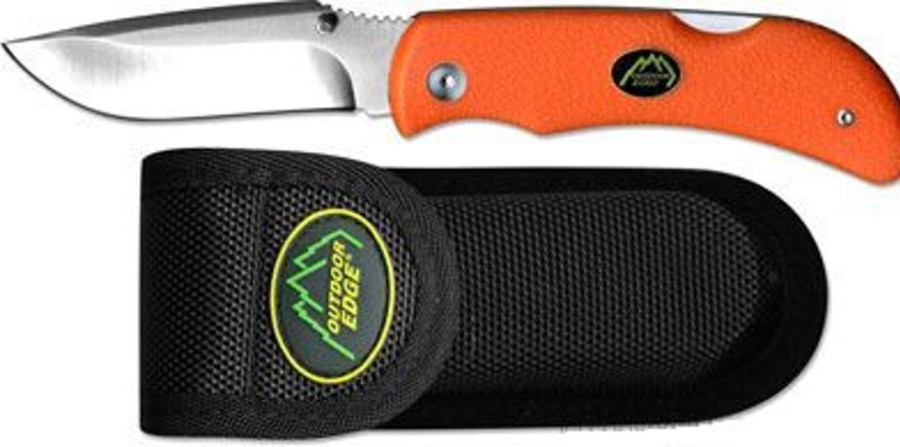 Hunting Outdoor Edge | Outdoor Edge Knife Orange Folding Grip Hook Bx