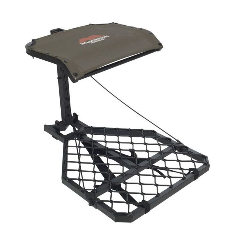 Hunting Millennium Treestands | Millennium M60U Ultralite Aluminum Hang-On Treestand W/ Safelink | M-060-Sl